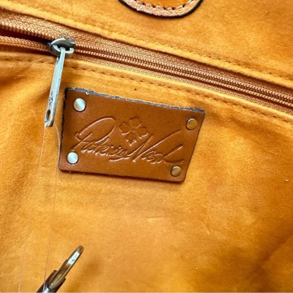 Patricia Nash Adeline Burnished Cut out Tooled Leather Tote in Sun Yellow - Picture 6 of 10